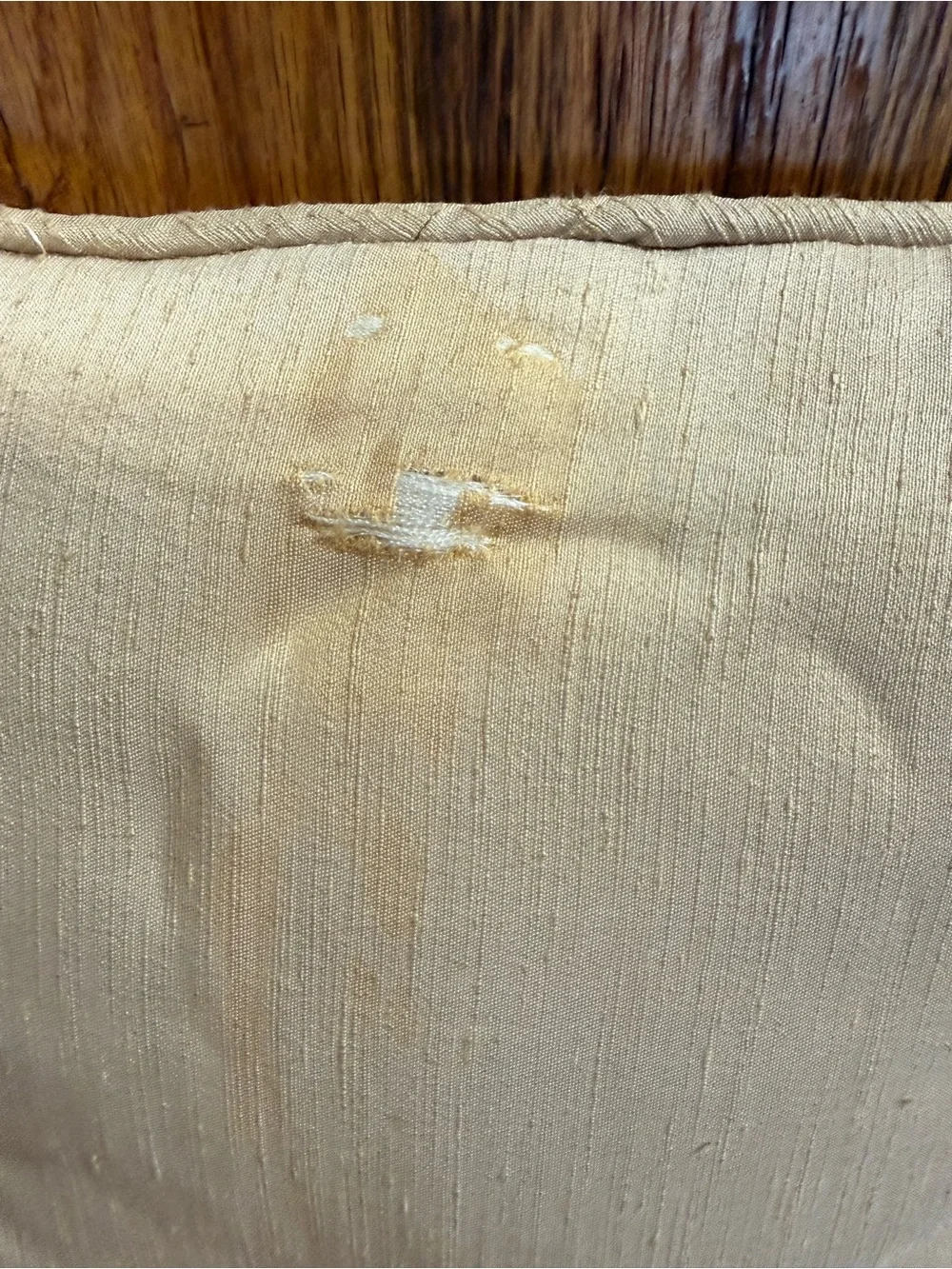 Vintage Beige Floral Needlepoint Throw Pillow - Classic Home Accent